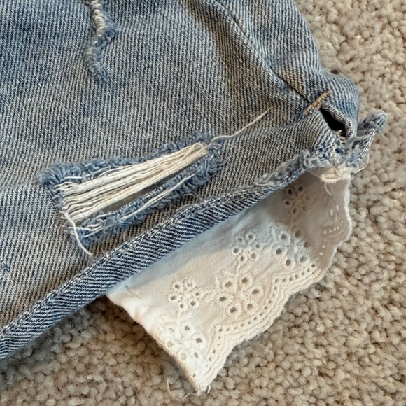 Denim Distressed Girls Shorts - Picture 3 of 3